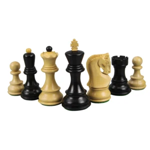 1959 Ebonised Zagreb Staunton Chess Pieces 3.75 Inch - Picture 1 of 4