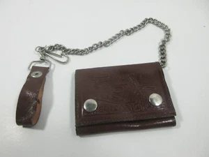 American Motor Cycles leather wallet with chain - Picture 1 of 6