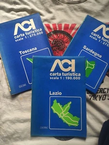 CARTE TURISTICHE SCALA 1:275.000 – TOSCANA, LAZIO, SARDEGNA - Anni '70/'80 ACI - Foto 1 di 2