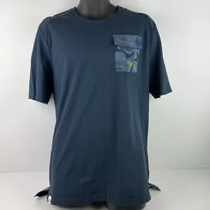 Canterbury Of New Zealand Graphic T-Shirt Mens XL Navy Blue/Green 57/77 - Picture 1 of 8