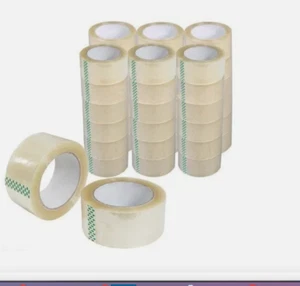 Cinta de embalaje de sellado de cartón transparente de alta resistencia | Cinta de caja 36 rollos 110 yardas - Imagen 1 de 4