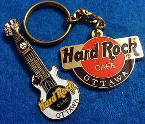 OTTAWA CANADA HRC LOGO KEYCHAIN & PARLIAMENT CLOCK TOWER GUITAR Hard Rock Cafe - Picture 1 of 1