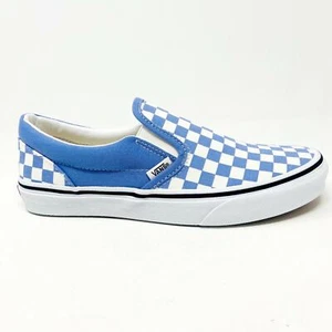 Vans Classic Slip On (Checkerboard) Pale Iris True White Youth Kids Shoes - Picture 1 of 5