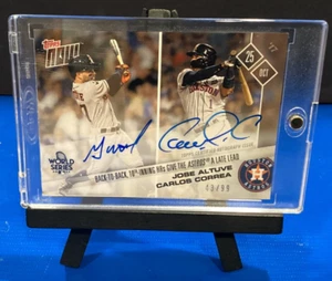 2017 TOPPS NOW JOSE ALTUVE & CARLOS CORREA DUAL AUTO 43/99 ASTROS CARD# 824A - Picture 1 of 2