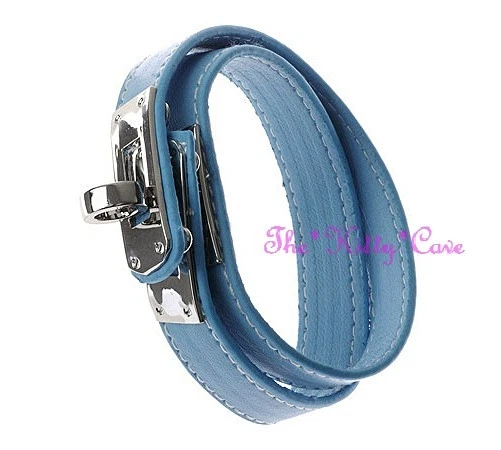 Bracelete de couro fino incomum fivela manilha pulseira punk rock punho 6 COL - Imagem 1 de 1