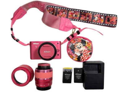 Nikon 1 J2 Pink Mirrorless Digital Camera 10.1MP 30-110mm VR Lens From Japan - Image 1 of 4