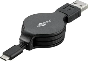 Samochodowy kabel ładujący Kabel do transmisji danych Ładowarka wysuwana do telefonów komórkowych ze złączem USB-C - Zdjęcie 1 z 6