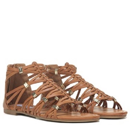GRADE SCHOOL GIRL'S STEVE MADDEN*J-CRETE GLADIATOR SANDALS*COLOR~COGNAC SZ 13 M - Image 1 of 1