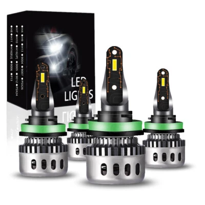 LED Lights Bulbs High+Low Beam White 4pCS For Nissan MAXIMA 2016 2017 2018 - Image 1 of 4