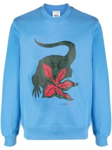 NWT lacoste x stranger things blue sweatshirt sz M - Picture 1 of 5