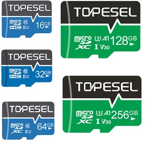 Topesel Ultra Micro SD Card C10 16GB 32GB 64GB 128GB 256GB Wholesale 1/2/5/10pcs - Picture 1 of 50