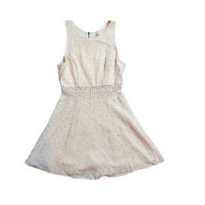 Mudd Y2K Ivory Sleeveless Lace Dress Size Medium - Picture 1 of 8