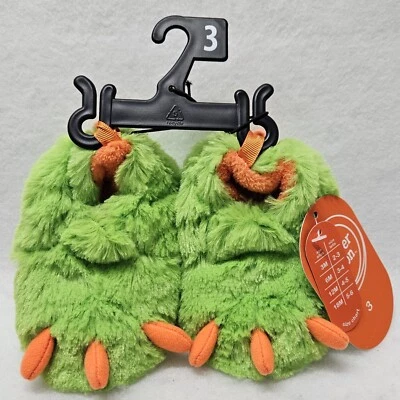 Wonder Nation Baby Boys' Green Claw Slippers Size 3( Fits 3-6 Months)/New - Image 1 of 4