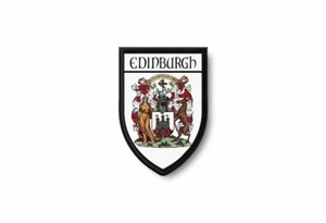 Patch printed shield embroidery border badge souvenir flag city county edinburgh - Bild 1 von 1