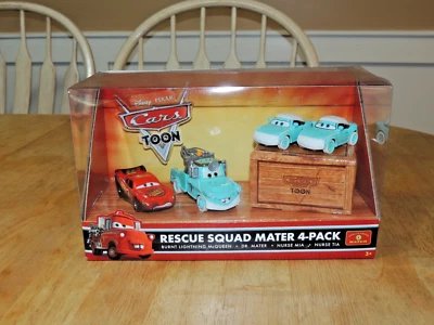 Disney Pixar Cars Race o Rama Rescue Squad Mater 4-Pack - NEW - Image 1 of 4