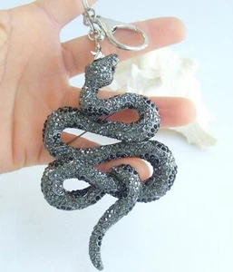 Unique Snake Keychain Pendant Rhinestone Crystal K05847 - Picture 1 of 15