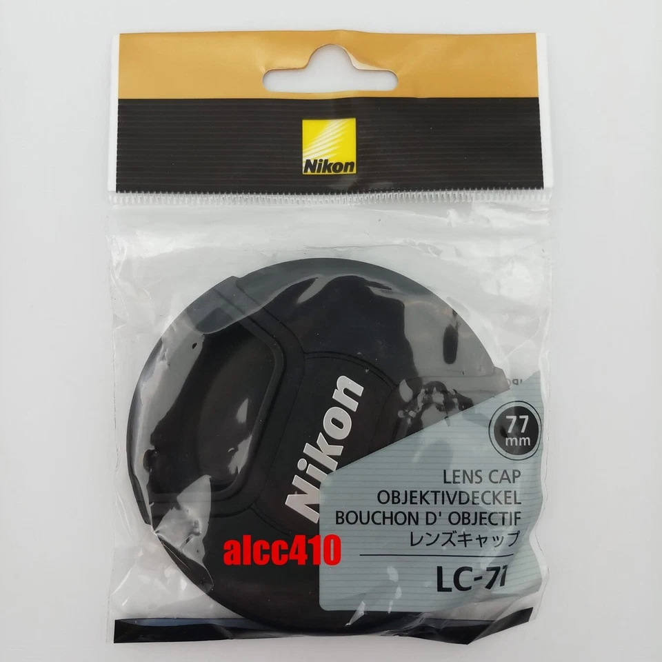 Genuine Nikon LC-77 Lens Cap 77mm Snap On, Front - Image 1 of 1