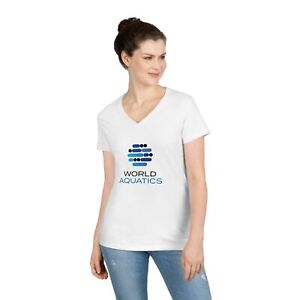 World Aquatics Ladies' V-Neck T-Shirt