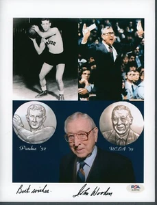John Wooden Purdue UCLA signed 8,5x11 Foto Autogramm PSA/DNA AL90785 - Bild 1 von 2