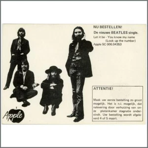The Beatles Apple Records Let It Be 1970 Promotional Postcard (Holland) - Picture 1 of 2