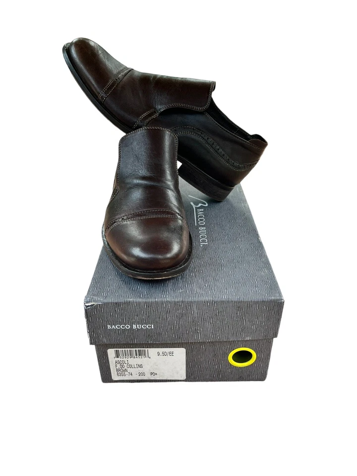 Bacco Bucci Ascoli Brown Calf Skin Slip On Shoes Made In Italy Men’s 9.5D/EE - Image 1 of 4