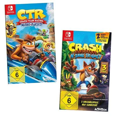 Crash Bandicoot 1 2 3 N. Sane Trilogy Team Racing Nitro Fueled Nintendo Switch - Bild 1 von 4