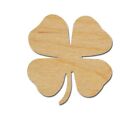 4 Leaf Clover Shape Wooden Shamrock Unfinished Wood Cutouts Variety of Sizes 