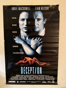 Poster: Deception (1992) Andie MacDowell, Liam Neeson original movie 27x40 - Picture 1 of 2