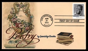 MayfairStamps US FDC 2012 California Unsealed Poetry By Gwendolyn Brooks Therome - Picture 1 of 2