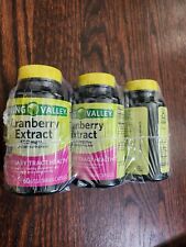 Pack Of 3 Spring Valley Cranberry Extract 500mg Vegetarian Capsules, 60ct NEW