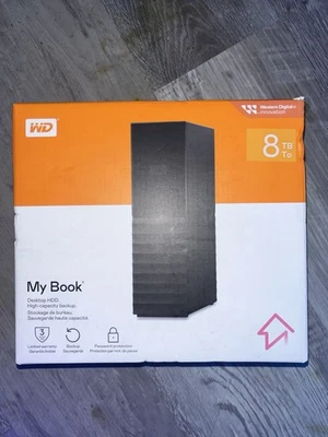 Disco duro de escritorio WD My Book 8 TB copia de seguridad de alta capacidad NUEVO SELLADO (4146) nuevo Foto 1 de 2