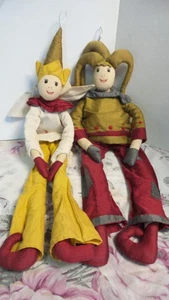 Loiseau Bateau French Victorian Fabric Cloth COURT JESTERS 2pcs Canada L@@K - Picture 1 of 11