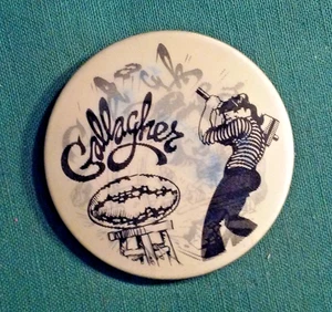 "Pin móvil de acción vintage holográfico de metal Gallagher negro blanco 2""" - Imagen 1 de 4
