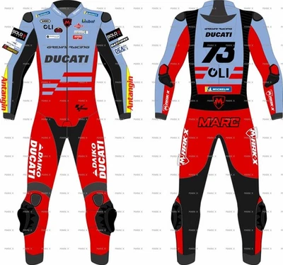 MarkX Motorcycle Men Racing Leather Suit Genuine Motorbike Riding Sports Armor - Image 1 of 4