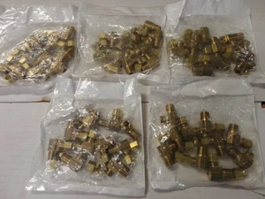 Fitting Brass Elbow 1/4" Compression x 1/4"Male NPT ProFlo PFXMCEBBN 50pcs - Picture 1 of 9