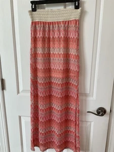 Joe B by Joe Benbasset Crochet Sheer Lined Maxi Skirt Size Small - Picture 1 of 9