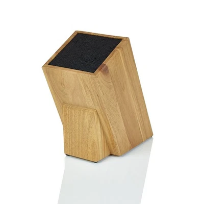 Dice Knife Block Light Oak Woodgrain Kitchen Cutlery Storage - Image 1 of 4