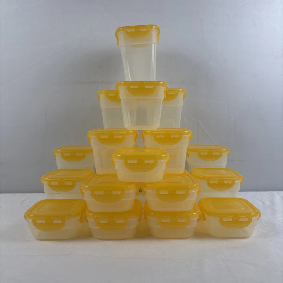 LocknLock 21-Piece Nesting Square Yellow/Clear Storage Set NEW In Box - Image 1 of 4