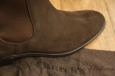 Church's Beijing Marrón Gamuza Chelsea Botas Zapatos Para Hombre UK 11.5 US 12.5 EI 45.5 Foto 1 de 4