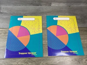 Mead Trapper Keeper Portfolio Folders Lot of 2 Retro - Picture 1 of 6