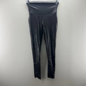 Spanx Damen Small/Medium Kunstleder schwarz Leggings Hose Stretch Freizeit - Bild 1 von 1