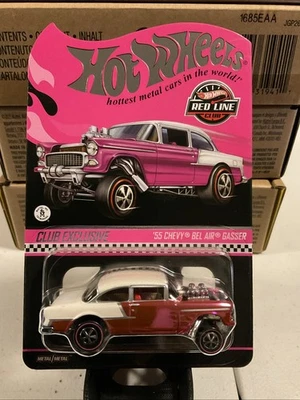 2025 1/64 Hot Wheels Red Line Club RLC Exclusive ’55 Chevy Bel Air Gasser Pink - Image 1 of 3