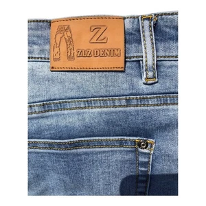 Biker Jeans Distressed Denim Moto Style Light Wash Blue Men's 40 - Picture 1 of 13