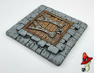 Puerta trampa mazmorra escala 28 mm Wargames Warhammer 40k paisaje terreno base y puerta - Imagen 1 de 11