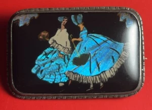 Rare Vintage Butterfly Wing Brooch /Pin Dance Scene 925 STER ^ - Picture 1 of 10