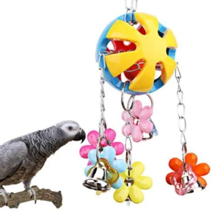 1PC Bird Parrot Chew Toy Bells Chewing Bite Hanging Cage Bird Destroy Chew Toys - Picture 1 of 6