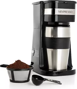 Mixpresso Personal Single Serve Coffee Maker & 14Oz Travel Mug Drip Small - Picture 1 of 12