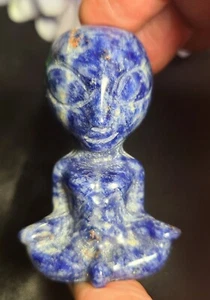 2.5" 60g Azul Sodalita Meditación Yoga Extraterrestre Cristal Piedra Talla Estatua OVNI - Imagen 1 de 10