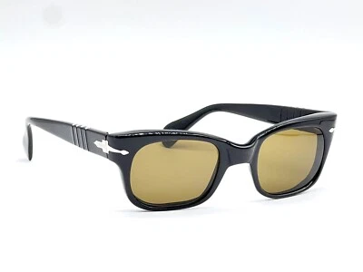 PERSOL 6201 RATTI Meflecto Vintage Sunglasses Man's Frame Black Acetat "51" - Image 1 of 4