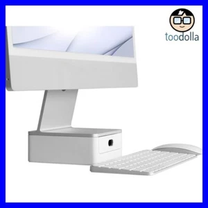 RAIN DESIGN mBase Aluminium desktop stand with drawer for Apple iMac 24" - White - Picture 1 of 13